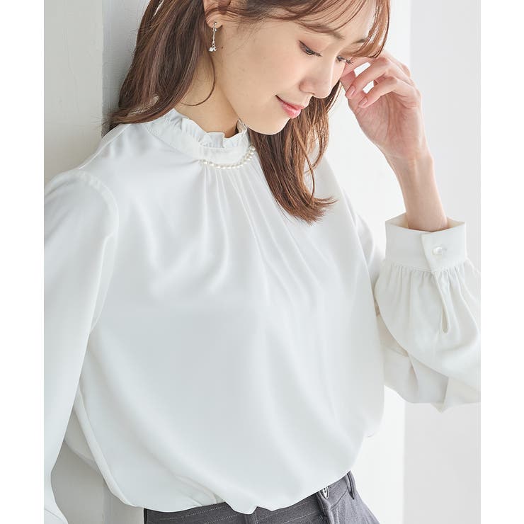 アイボリー | トップス ブラウス 長袖 | Honeys