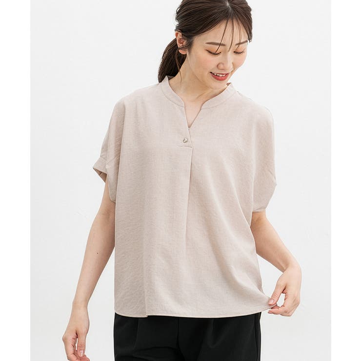 ライトベージュ | トップス ブラウス 半袖 | Honeys