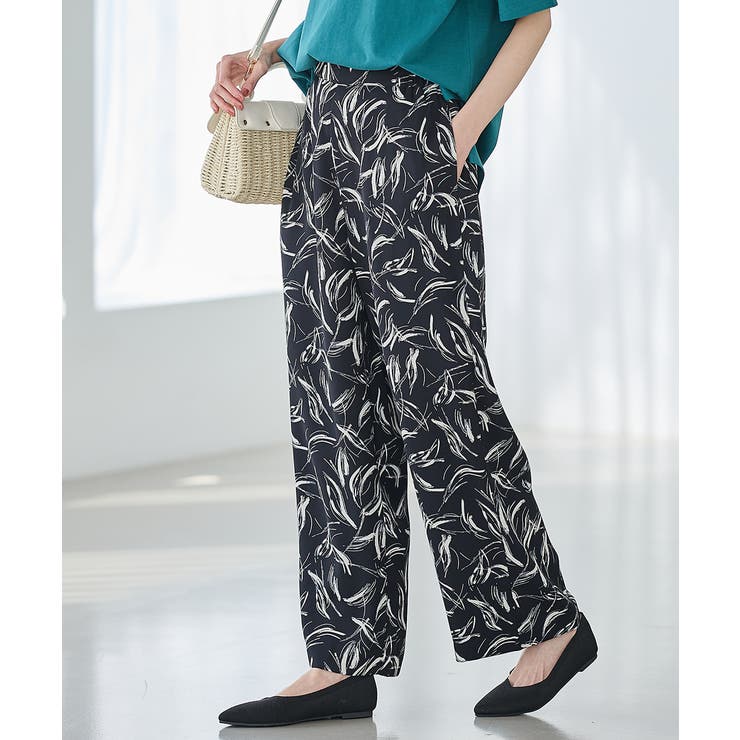 クロ×アイボリー | ボトムス パンツ イージーパンツ | Honeys