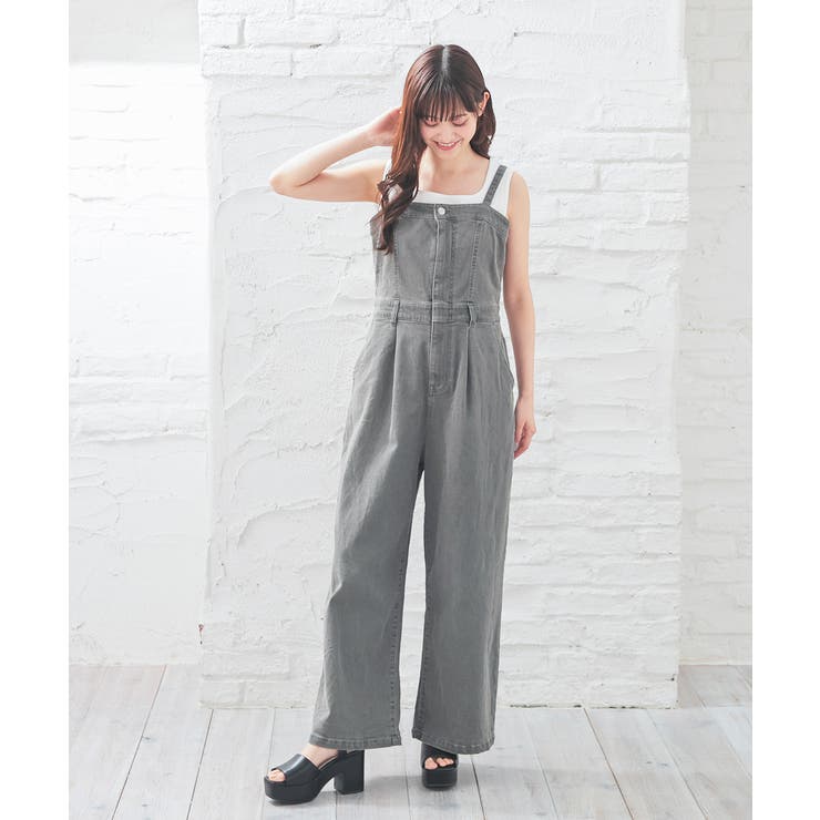 グレー | ボトムス オールインワン サロペット | Honeys