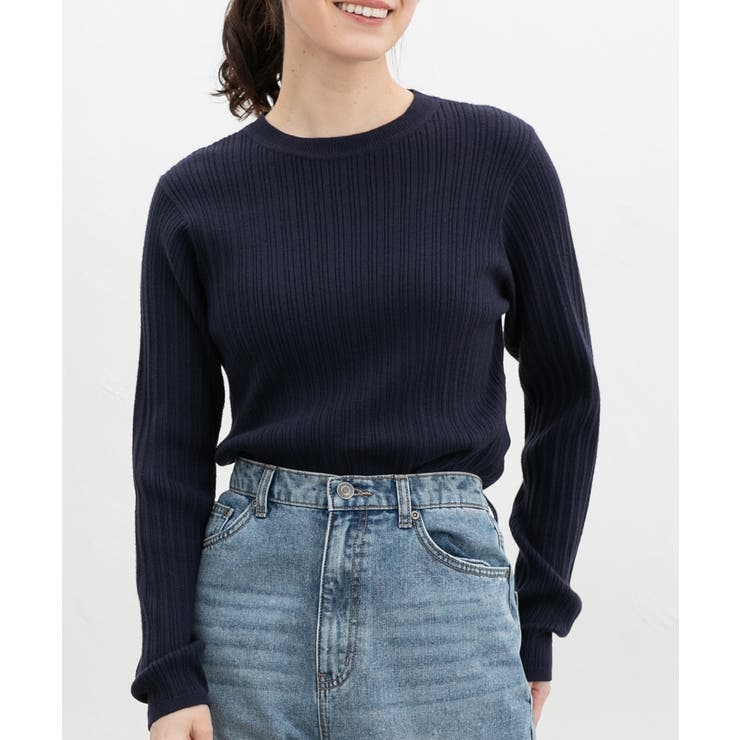 ネイビー | トップス ニット セーター | Honeys