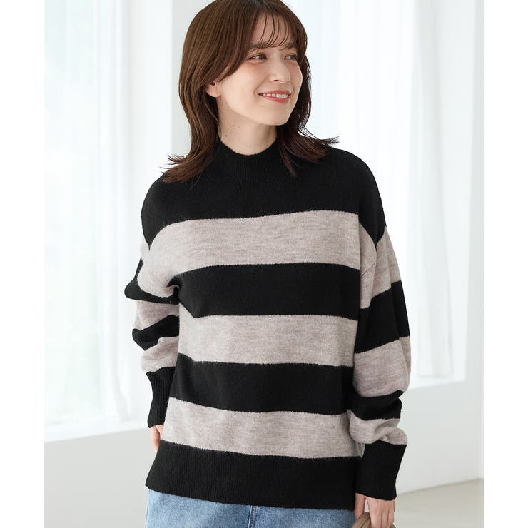 クロ×ベージュ | トップス ニット セーター | Honeys