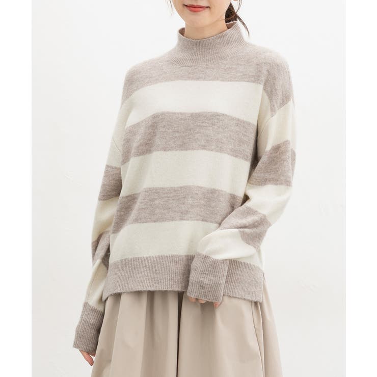 ベージュ×オフ | トップス ニット セーター | Honeys