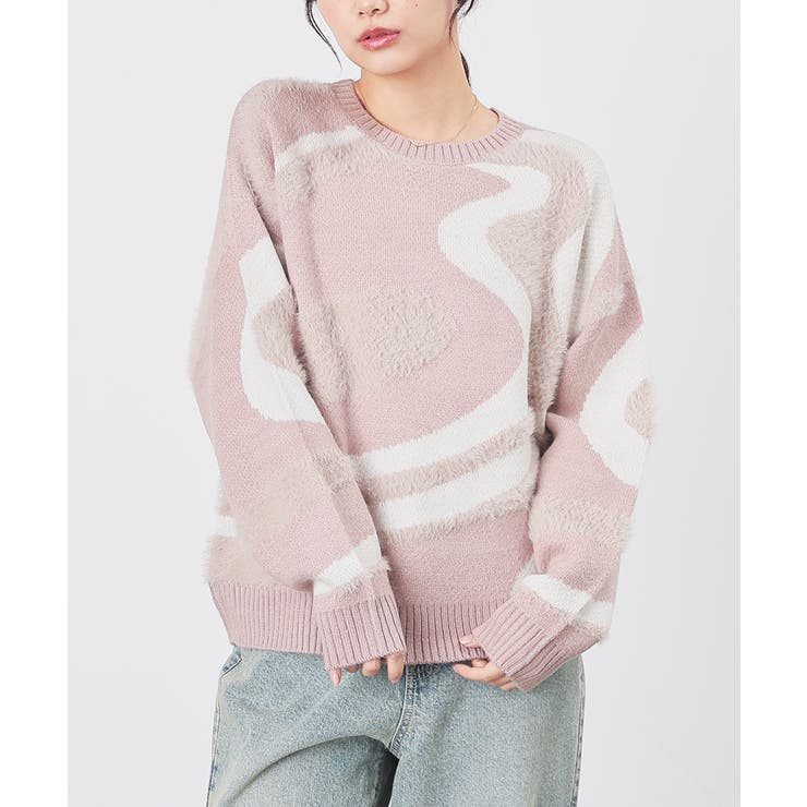 ベージュ×オフ | トップス ニット セーター | Honeys