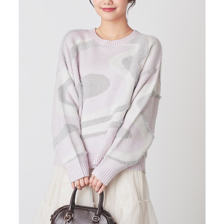 ピンク×グレー | トップス ニット セーター | Honeys