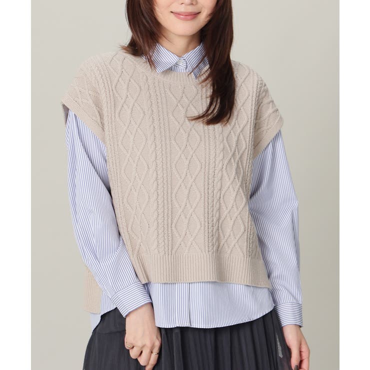 杢ベージュ | トップス ベスト ジレ | Honeys