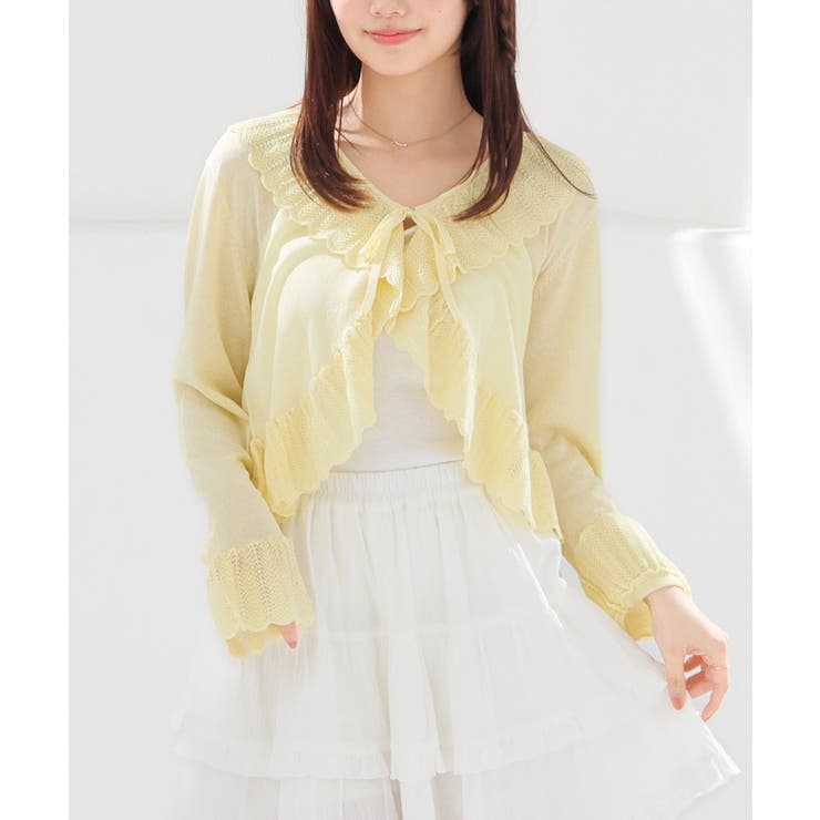 イエロー | トップス カーディガン 長袖 | Honeys