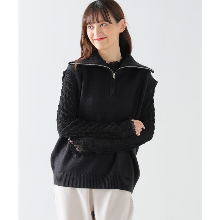 トップス ベスト ハイネック | Honeys | 詳細画像6 