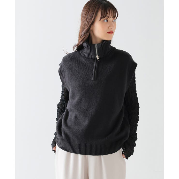 トップス ベスト ハイネック | Honeys | 詳細画像8 