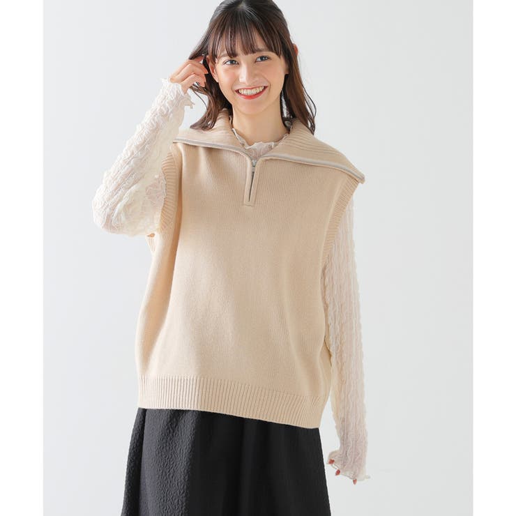 トップス ベスト ハイネック | Honeys | 詳細画像12 