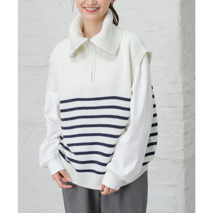 トップス ベスト ハイネック | Honeys | 詳細画像21 