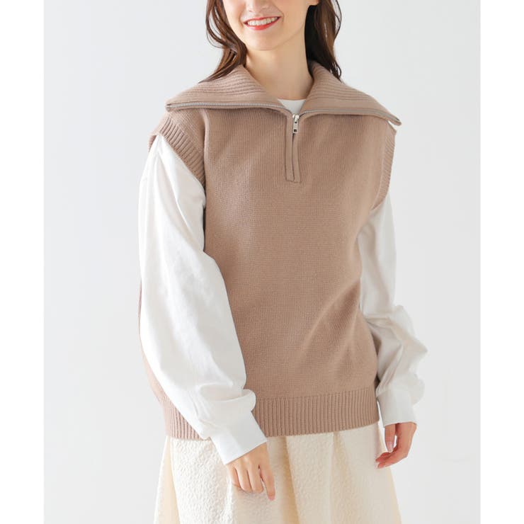 モカ | トップス ベスト ハイネック | Honeys