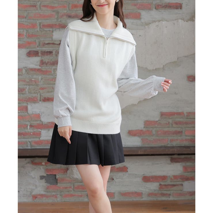 トップス ベスト ハイネック | Honeys | 詳細画像3 