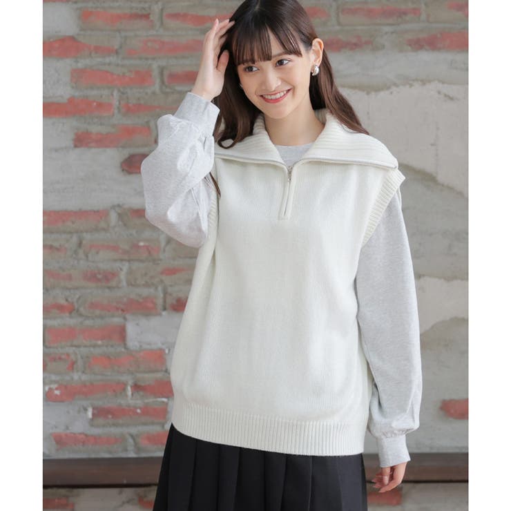 トップス ベスト ハイネック | Honeys | 詳細画像4 