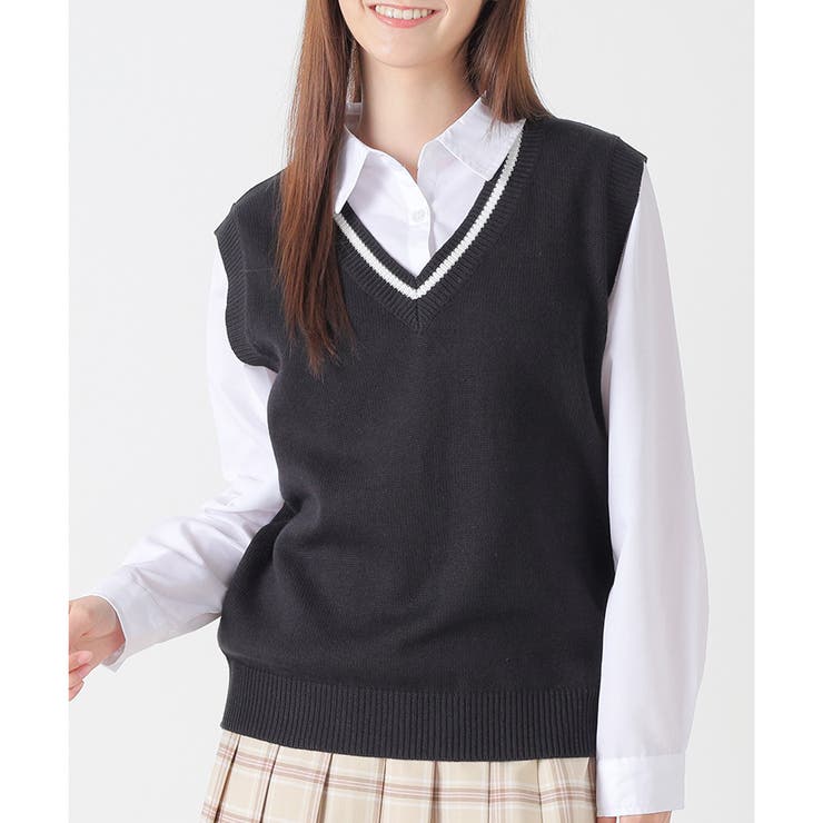 ベスト レディース 制服[品番：HNSW0008496]｜Honeys（ハニーズ）のレディースファッション通販｜SHOPLIST（ショップリスト）