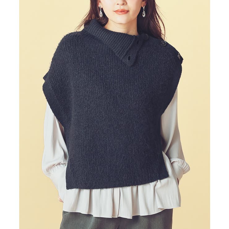 ネイビー | トップス ベスト ニット | Honeys