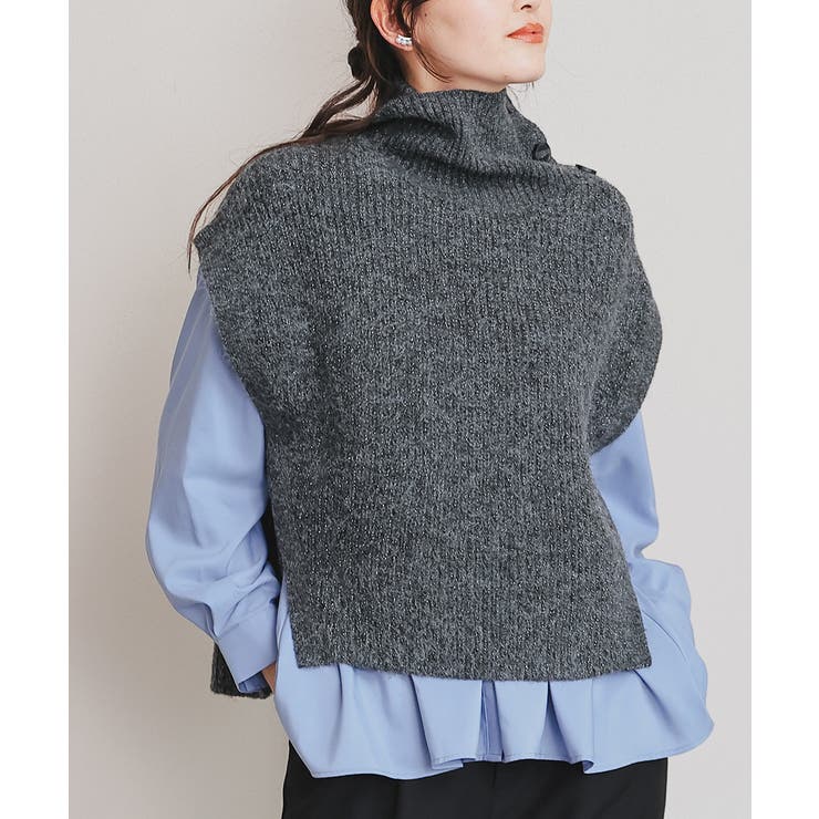 杢グレー | トップス ベスト ニット | Honeys