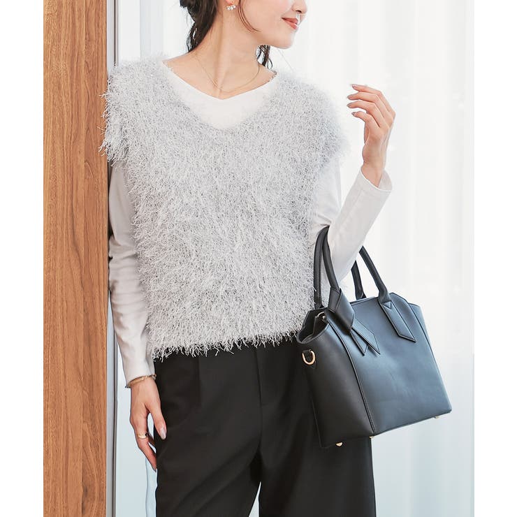 ライトグレー | トップス ベスト ニット | Honeys