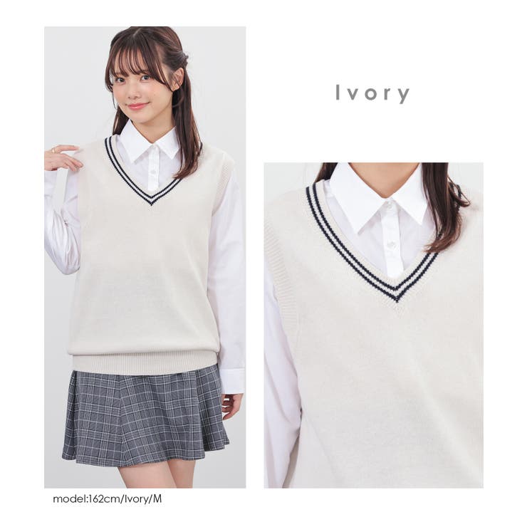 トップス ベスト ニット | Honeys | 詳細画像14 
