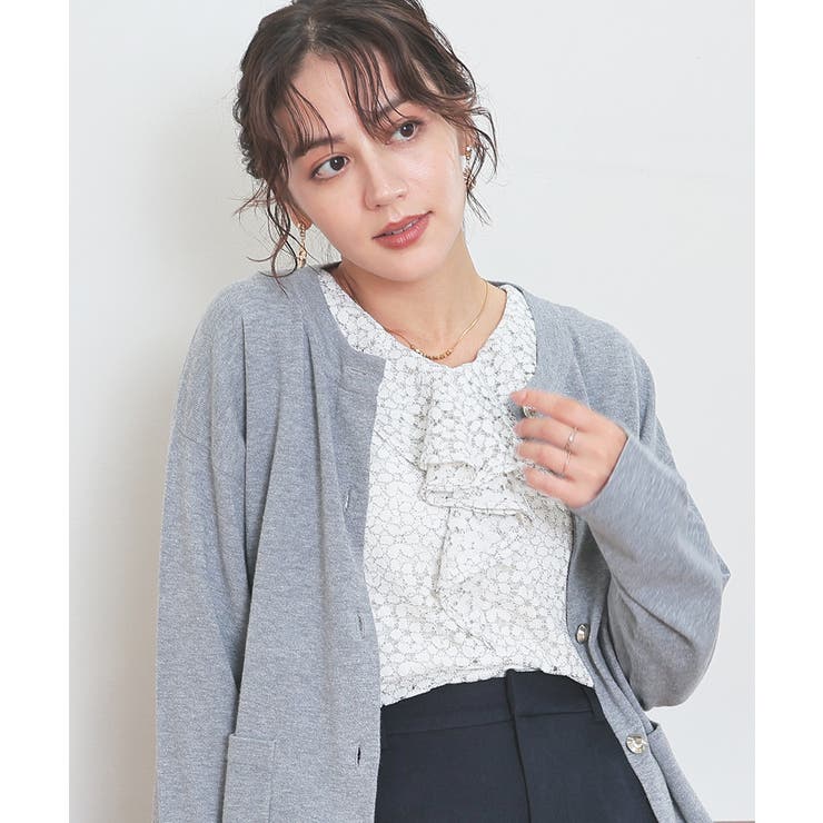 アイボリー×クロ | トップス カットソー 長袖 | Honeys