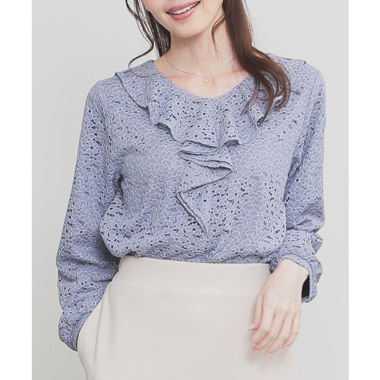 スモーキーブルー | トップス カットソー 長袖 | Honeys