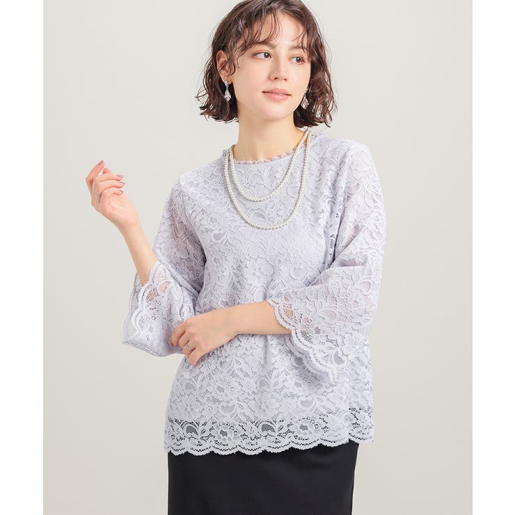 ライトグレー | トップス カットソー レース | Honeys