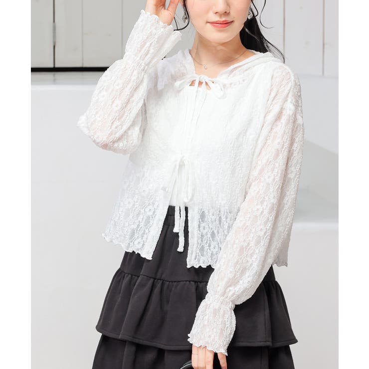 ホワイト | トップス パーカー カーディガン | Honeys