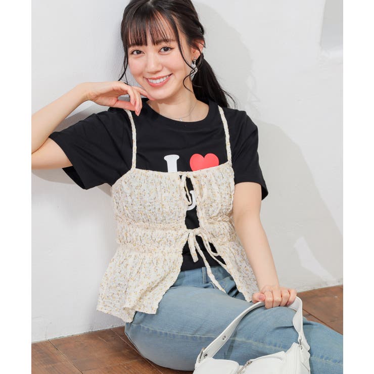 トップス キャミソール リボン付き | Honeys | 詳細画像3 
