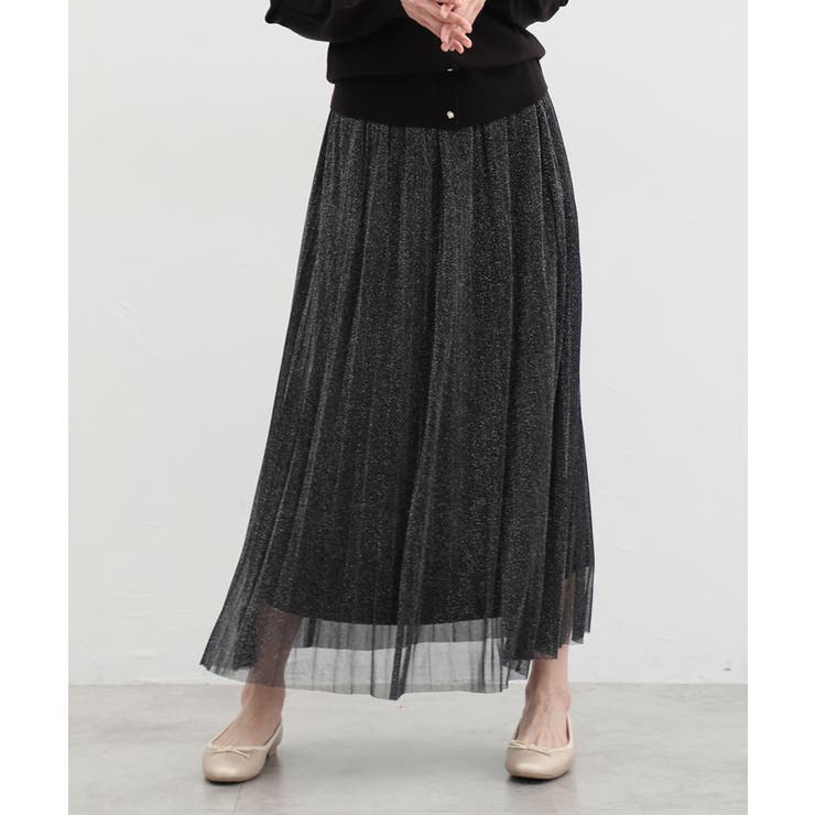 ブラック | ボトムス スカート ロングスカート | Honeys