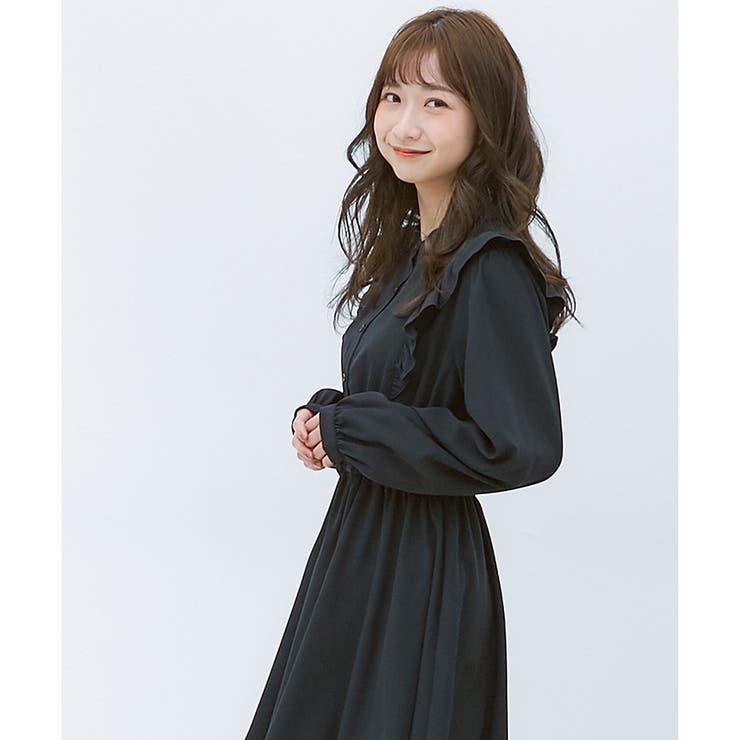 ワンピース 長袖 フリル[品番：HNSW0005029]｜Honeys（ハニーズ）のレディースファッション通販｜SHOPLIST（ショップリスト）