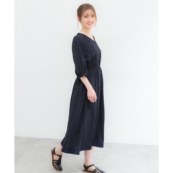 【ハニーズ】ワンピース 6分袖 ミモレ丈 | Honeys | 詳細画像9 