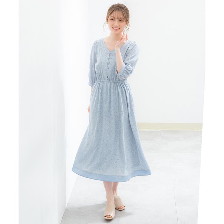 【ハニーズ】ワンピース 6分袖 ミモレ丈 | Honeys | 詳細画像13 