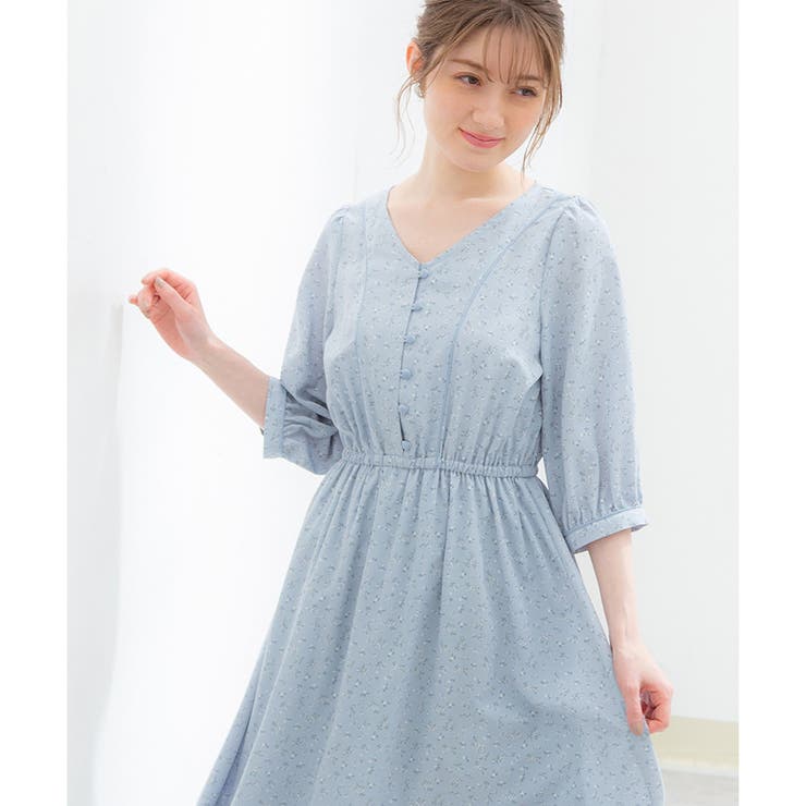 【ハニーズ】ワンピース 6分袖 ミモレ丈 | Honeys | 詳細画像14 