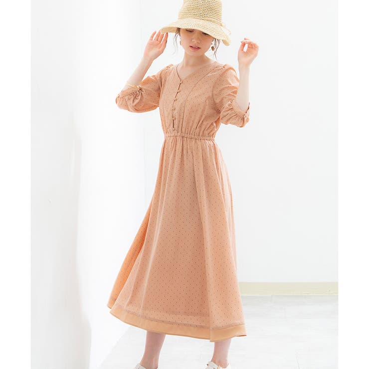 【ハニーズ】ワンピース 6分袖 ミモレ丈 | Honeys | 詳細画像18 