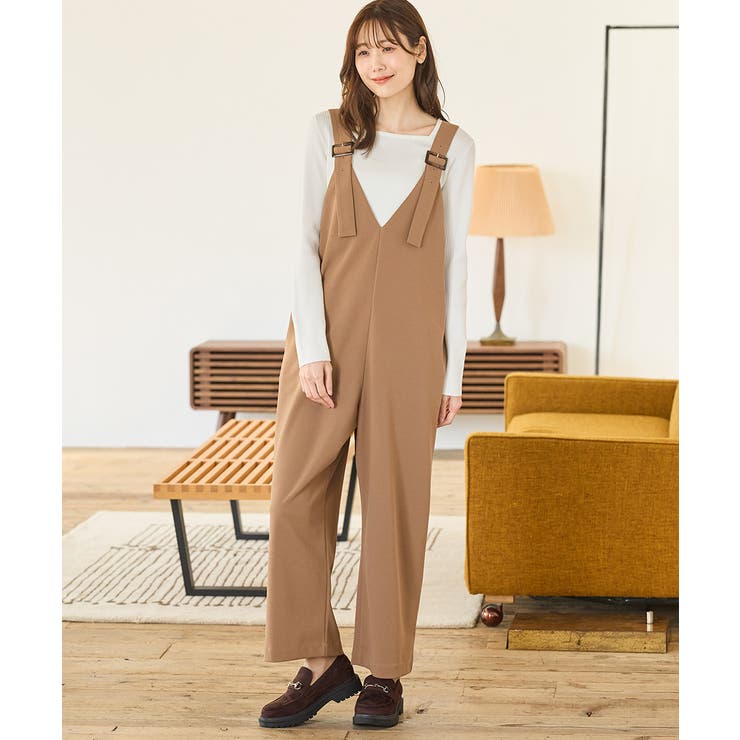 ダークベージュ | ボトムス オールインワン サロペット | Honeys
