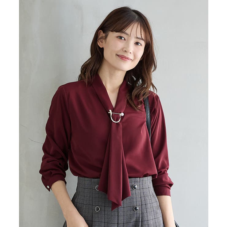 ボルドー | 【WEB限定】トップス ブラウス 長袖 | Honeys