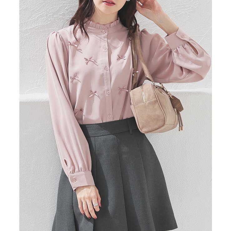 ピンク | トップス ブラウス 長袖 | Honeys