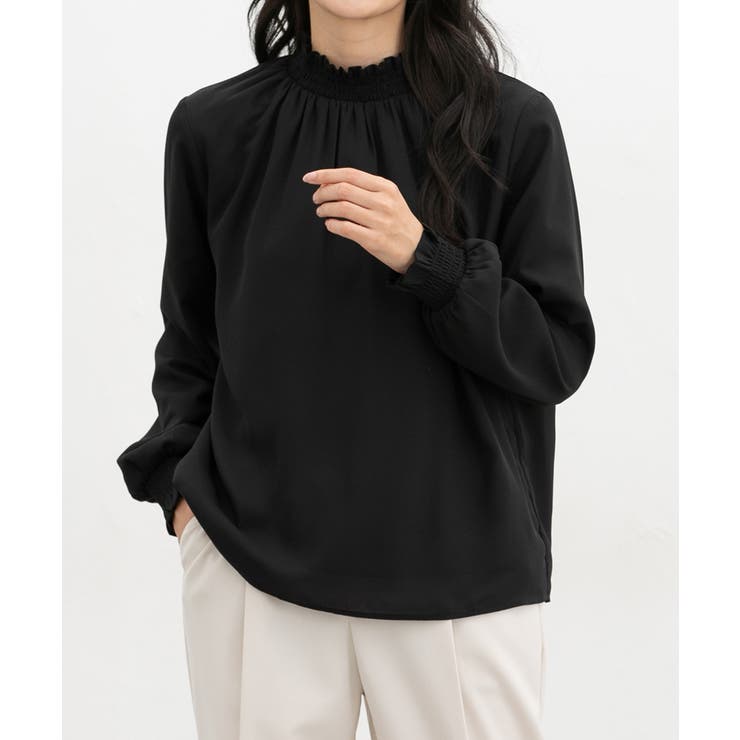 ブラック | トップス ブラウス 長袖 | Honeys