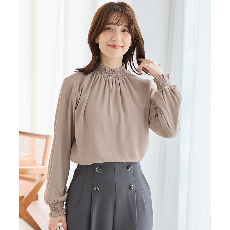 ピンクベージュ | トップス ブラウス 長袖 | Honeys