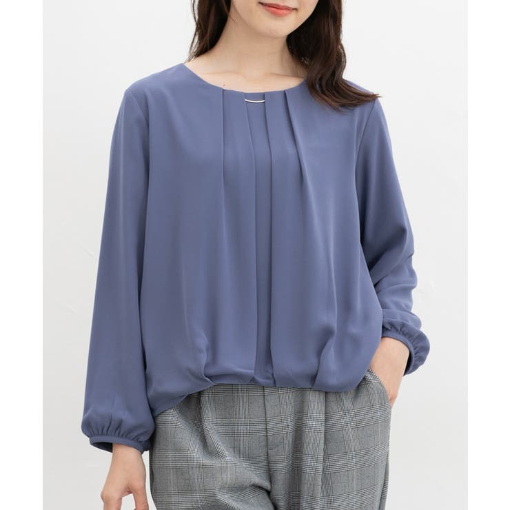 スモーキーブルー | トップス ブラウス 長袖 | Honeys