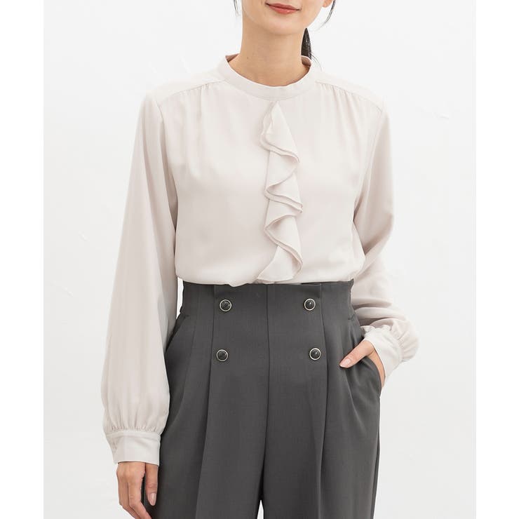 グレージュ | トップス ブラウス 長袖 | Honeys