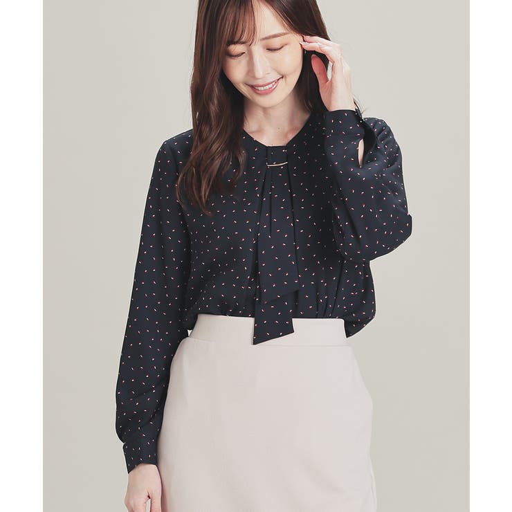 コン×アカ | トップス ブラウス 長袖 | Honeys