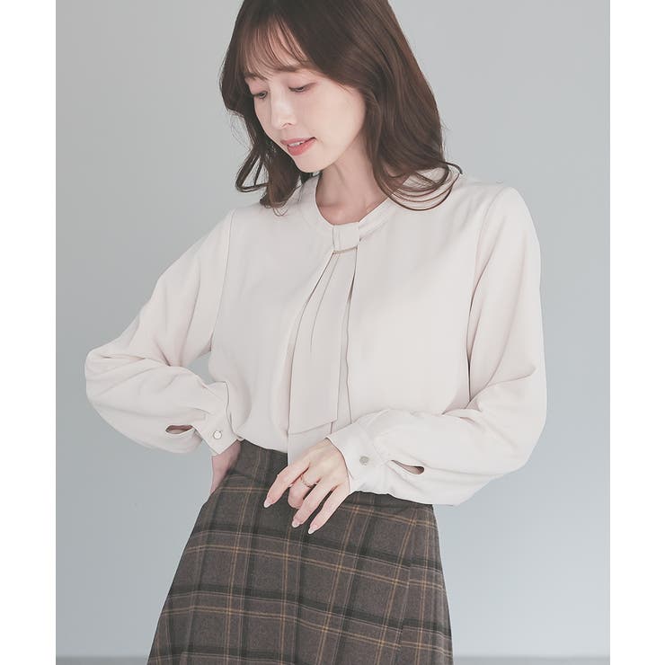 グレージュ | トップス ブラウス 長袖 | Honeys