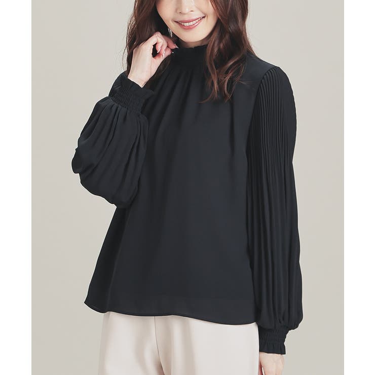 ネイビー | トップス ブラウス 長袖 | Honeys