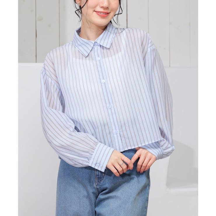 ブルーストライプ | トップス シャツ ブラウス | Honeys