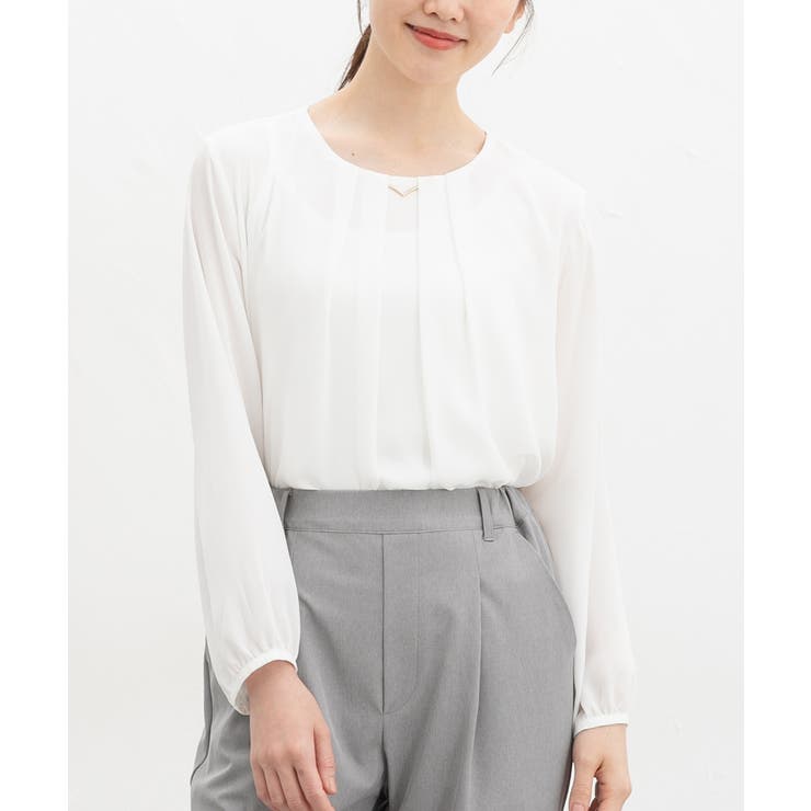 アイボリー | トップス ブラウス 長袖 | Honeys