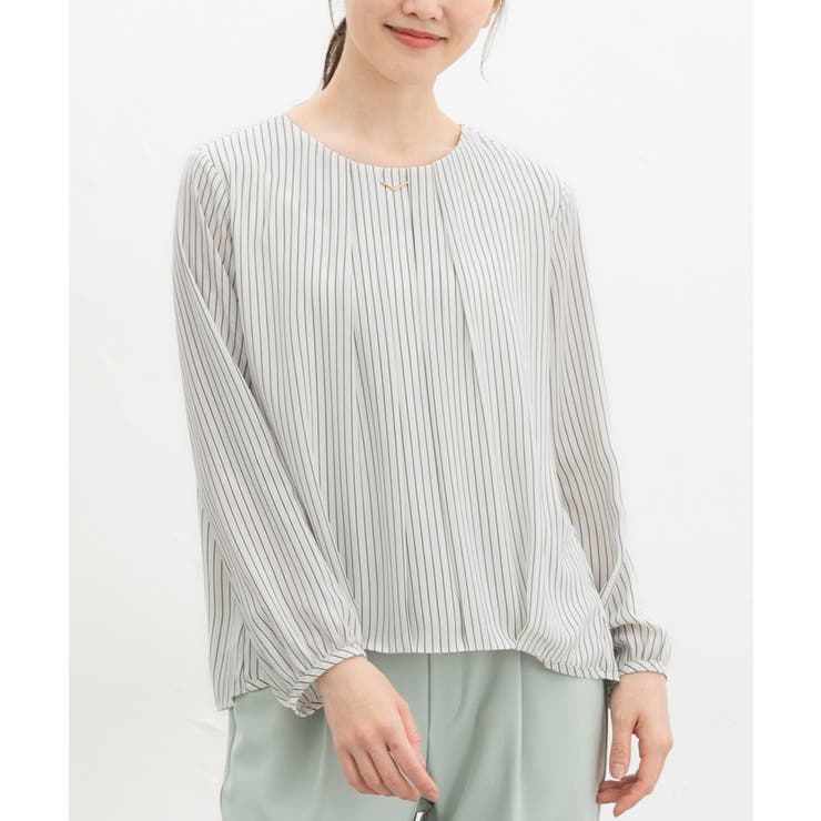 オフストライプ | トップス ブラウス 長袖 | Honeys
