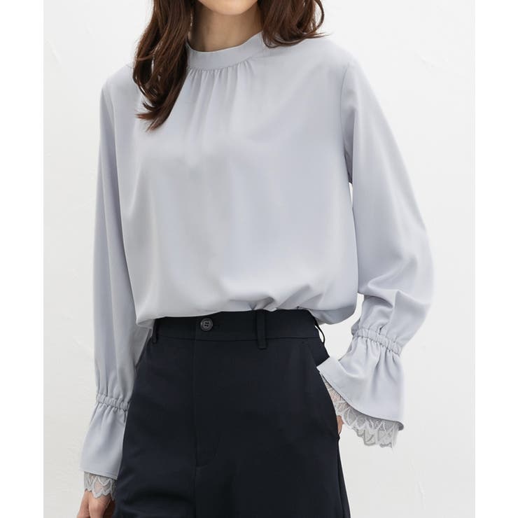 サックス | トップス ブラウス 長袖 | Honeys