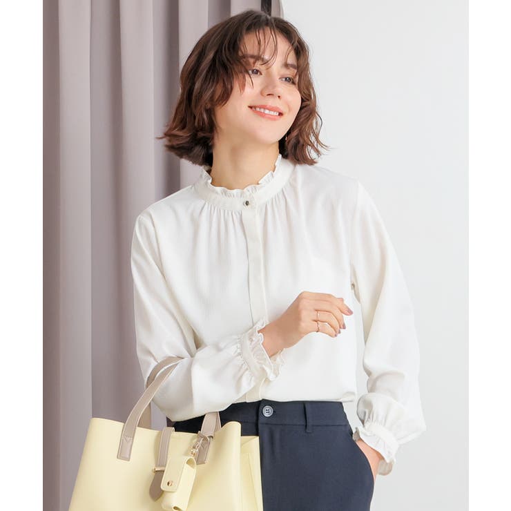 アイボリー | トップス ブラウス 長袖 | Honeys