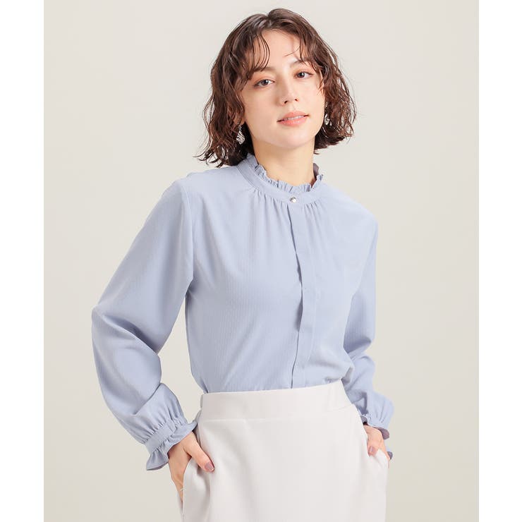 サックス | トップス ブラウス 長袖 | Honeys